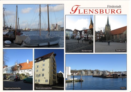 "Anti-Postkarte" Ansichten von Flensburg