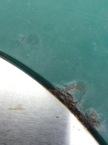 Ausschnitt eines Müllbehälters