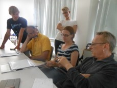 Planungstab bei der Konzeptdiskussion